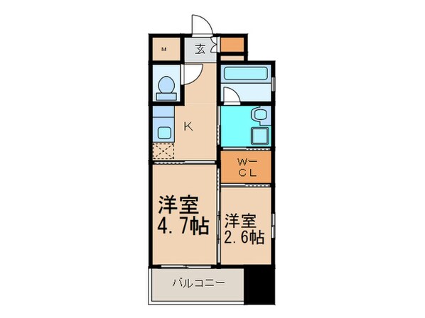 サンヒルズ大橋駅前の物件間取画像